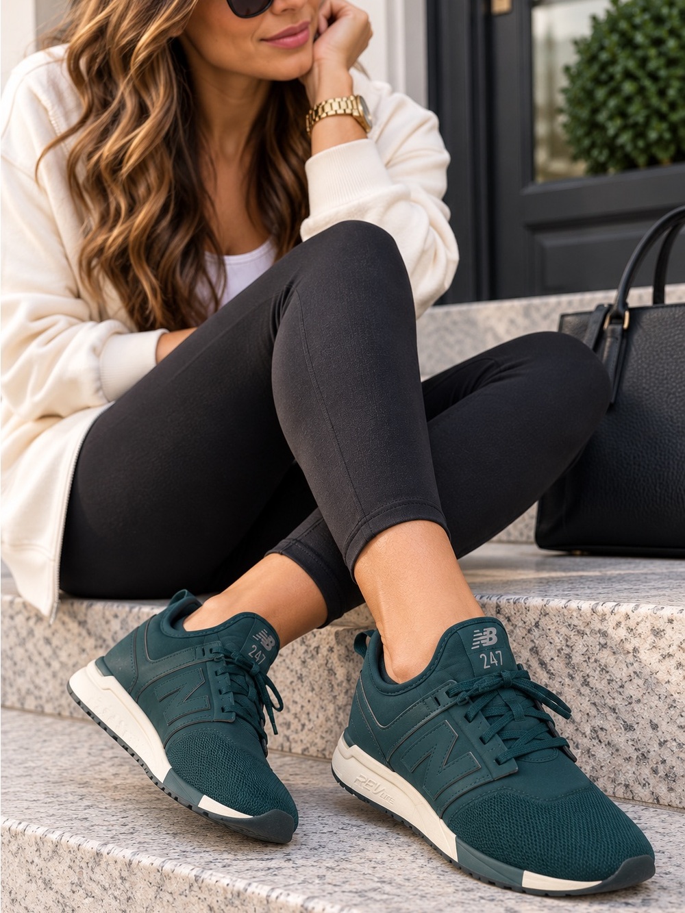 New Balance 247 RevLite Teal Green Sneakers Size 10